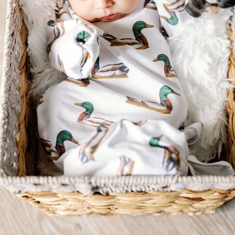 Velvet Fawn Mallard Duck Baby Gown - Picture 4 of 5